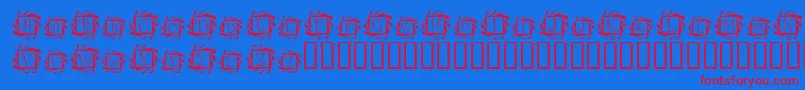 Tourbillon Font – Red Fonts on Blue Background