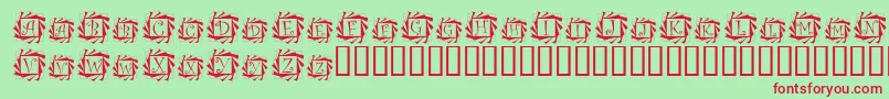 Tourbillon Font – Red Fonts on Green Background