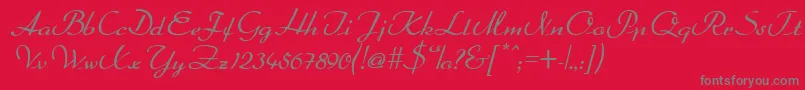 Dahrlin Font – Gray Fonts on Red Background