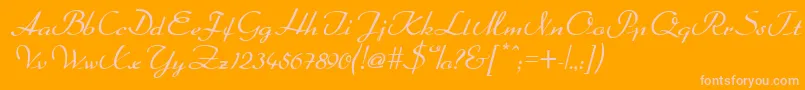 Dahrlin Font – Pink Fonts on Orange Background