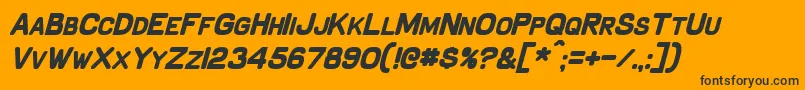 SchnaubeltBoldItalic Font – Black Fonts on Orange Background