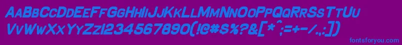 SchnaubeltBoldItalic Font – Blue Fonts on Purple Background