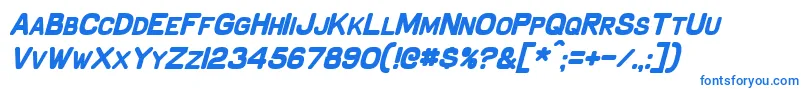 SchnaubeltBoldItalic Font – Blue Fonts on White Background