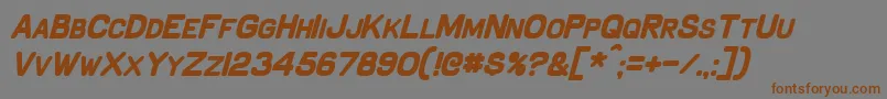 Шрифт SchnaubeltBoldItalic – коричневые шрифты на сером фоне