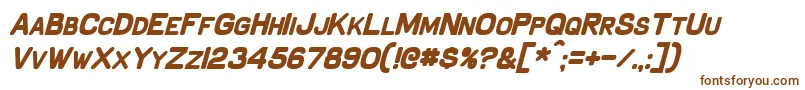 SchnaubeltBoldItalic Font – Brown Fonts on White Background