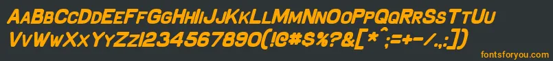 Шрифт SchnaubeltBoldItalic – оранжевые шрифты на чёрном фоне