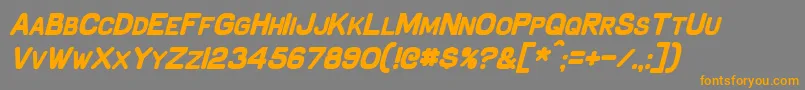 SchnaubeltBoldItalic Font – Orange Fonts on Gray Background