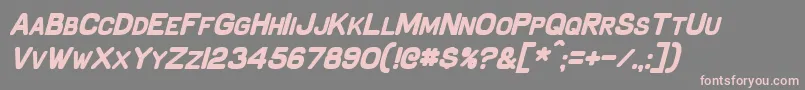 SchnaubeltBoldItalic Font – Pink Fonts on Gray Background
