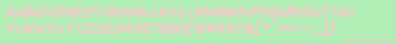 Шрифт SchnaubeltBoldItalic – розовые шрифты на зелёном фоне