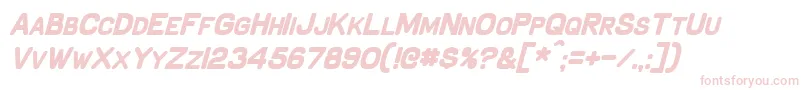 フォントSchnaubeltBoldItalic – 白い背景にピンクのフォント