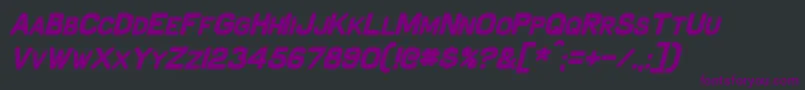 Шрифт SchnaubeltBoldItalic – фиолетовые шрифты на чёрном фоне