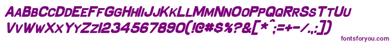 フォントSchnaubeltBoldItalic – 白い背景に紫のフォント