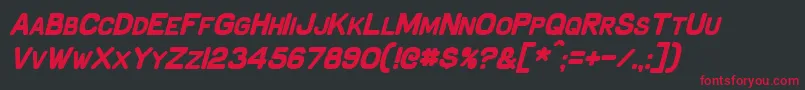 Шрифт SchnaubeltBoldItalic – красные шрифты на чёрном фоне