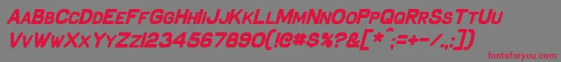 SchnaubeltBoldItalic Font – Red Fonts on Gray Background