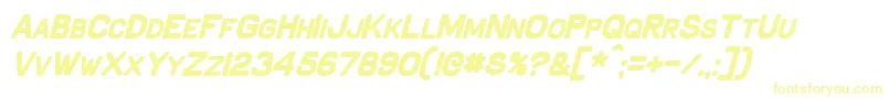 SchnaubeltBoldItalic-fontti – keltaiset fontit