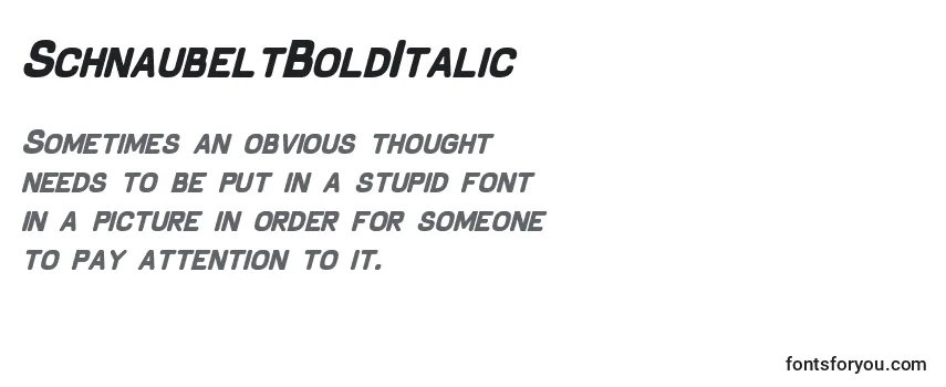 SchnaubeltBoldItalic Font