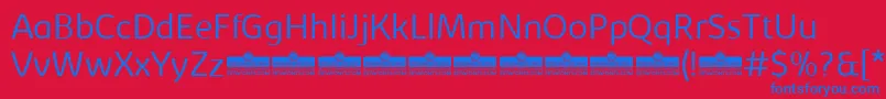 KabrioLightTrial Font – Blue Fonts on Red Background