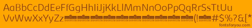 KabrioLightTrial Font – Brown Fonts on Orange Background