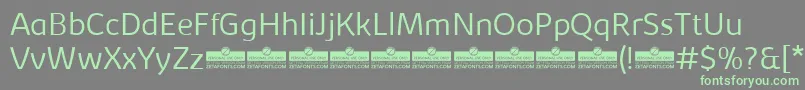 KabrioLightTrial Font – Green Fonts on Gray Background