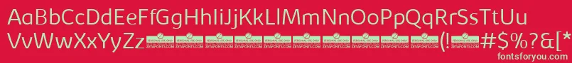 KabrioLightTrial Font – Green Fonts on Red Background