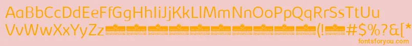 KabrioLightTrial Font – Orange Fonts on Pink Background