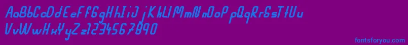 MahsuriBoldItalic Font – Blue Fonts on Purple Background