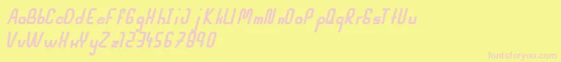 MahsuriBoldItalic Font – Pink Fonts on Yellow Background