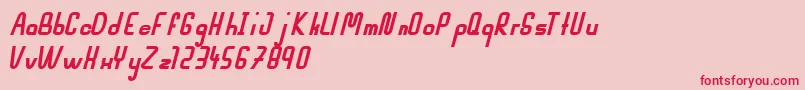 MahsuriBoldItalic Font – Red Fonts on Pink Background