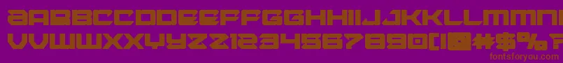 Laserwolfbold Font – Brown Fonts on Purple Background