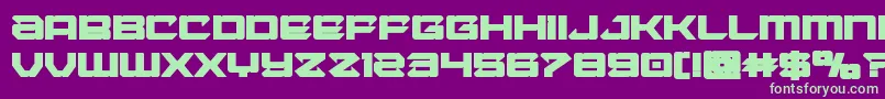 Laserwolfbold Font – Green Fonts on Purple Background