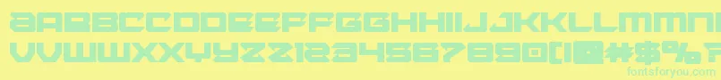Шрифт Laserwolfbold – зелёные шрифты на жёлтом фоне