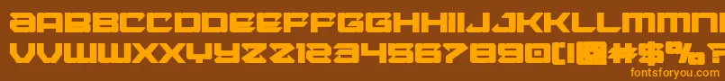 Laserwolfbold Font – Orange Fonts on Brown Background