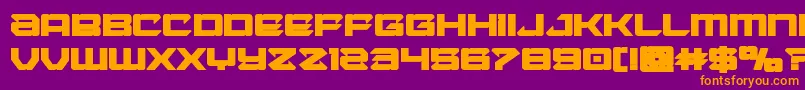 Laserwolfbold Font – Orange Fonts on Purple Background