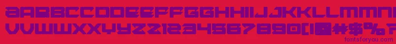 Police Laserwolfbold – polices violettes sur fond rouge