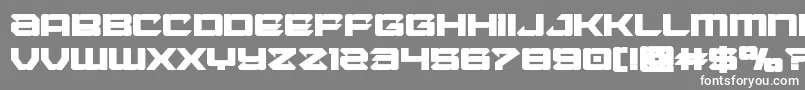 フォントLaserwolfbold – 灰色の背景に白い文字