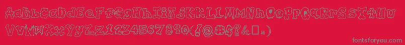 GraffitiInMyBones Font – Gray Fonts on Red Background