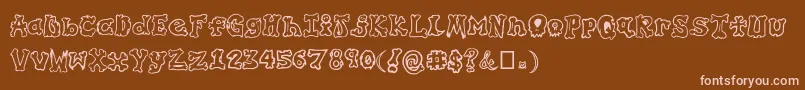 GraffitiInMyBones Font – Pink Fonts on Brown Background