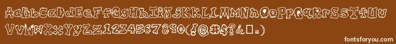 GraffitiInMyBones Font – White Fonts on Brown Background