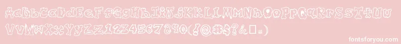 GraffitiInMyBones Font – White Fonts on Pink Background
