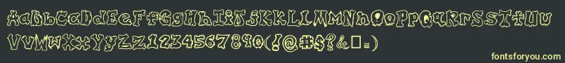 GraffitiInMyBones Font – Yellow Fonts on Black Background