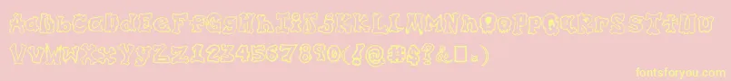 GraffitiInMyBones Font – Yellow Fonts on Pink Background