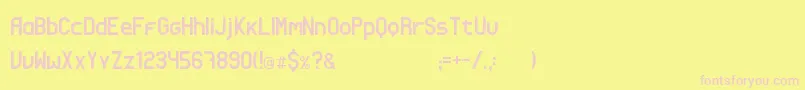 LottLionOfTheTribe Font – Pink Fonts on Yellow Background