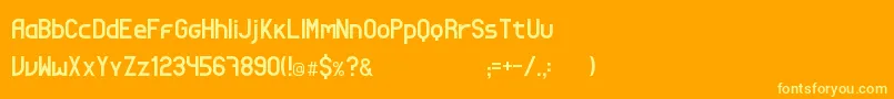 LottLionOfTheTribe Font – Yellow Fonts on Orange Background