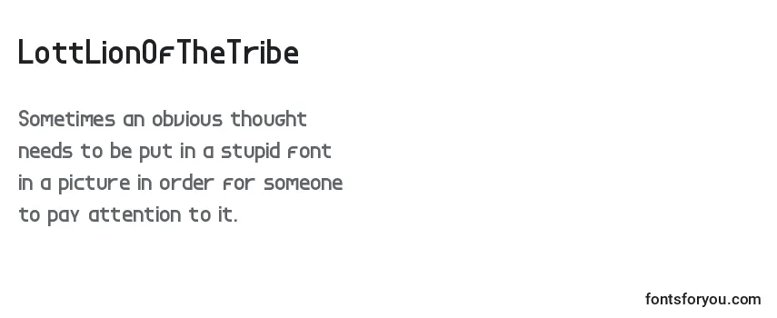 Review of the LottLionOfTheTribe Font