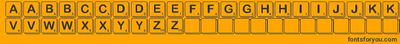 Scramble Font – Black Fonts on Orange Background