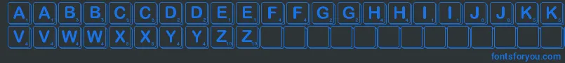 Scramble Font – Blue Fonts on Black Background