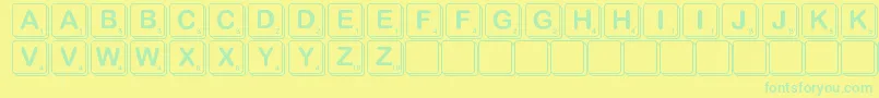 Шрифт Scramble – зелёные шрифты на жёлтом фоне