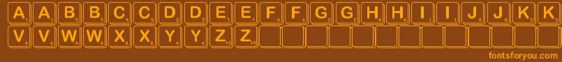Подробнее о шрифте Scramble Шрифт Scramble – оранжевые шрифты на коричневом фоне
