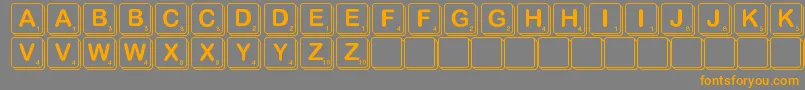 Scramble Font – Orange Fonts on Gray Background