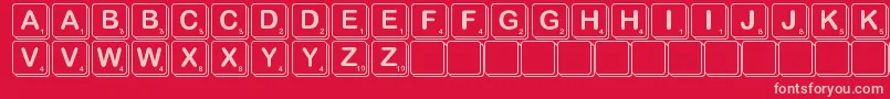 Scramble Font – Pink Fonts on Red Background